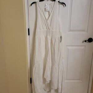 Nordstrom Stitchdrop White Flowing Maxi Dress Size Large NWT
